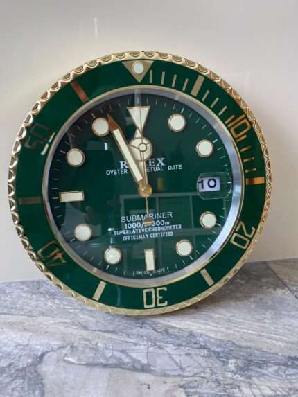 rolex submariner green wall clock