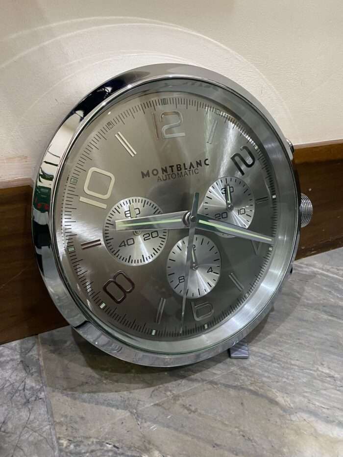 silver wall clock