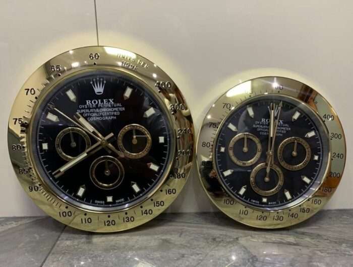 Rolex DAYTONA Wall Clock | Gold Wall Clock | Black Wall Clock
