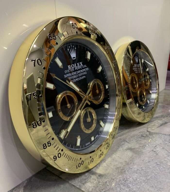Rolex DAYTONA Wall Clock | Gold Wall Clock | Black Wall Clock