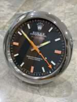 MILGAUSS Wall ClockSilver Crome stainless steel with black face