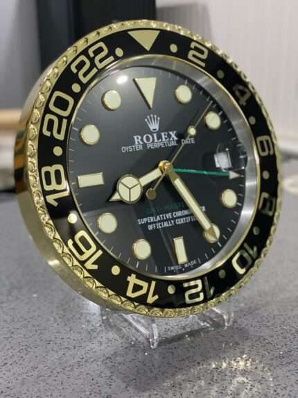 Luxury Wall Clock | Rolex Wall Clock | Black Wall Clock