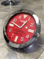 Luxurious stainless steel case, wall clock based on the BREITLING in silver steel with red face