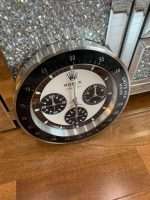 Luxurious wall clock DAYTONA in Black bezel with white face