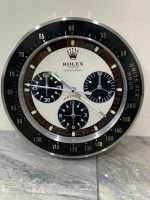 Luxurious wall clock DAYTONA in Black bezel with white face