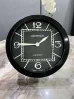 High-quality Cartier wall clock in Black bezels and Black face.