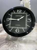 High-quality Cartier wall clock in Black bezels and Black face.