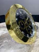 DAYTONA Wall Clock Yellow gold bezel and black face.(DIAMOND DIAL)