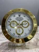 DAYTONA Wall Clock | Yellow gold bezel and white face (DIAMOND DIAL)