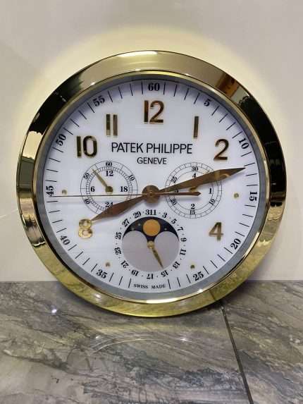 PATEK PHILIPPE Wall Clock | Yellow gold bezel and White face