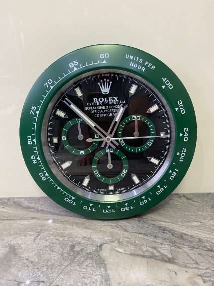 DAYTONA Wall Clock | Green bezel and Black face