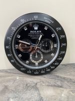 DAYTONA Wall Clock stainless steel diamond dials with black bezel and black face