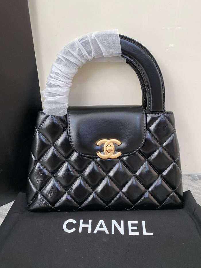 Chanel Black Quilted Calf Skin Leather Nano Classic