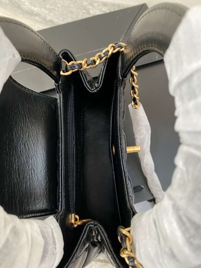 Chanel Black Quilted Calf Skin Leather Nano Classic