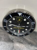 Luxurious Wall Clock in LAMBORGHINI in Black bezel with Black Face - Image 2
